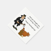 Serviette En Papier Bon thanksgiving pèlerin en Turquie (Coin)