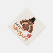 Serviette En Papier Bon thanksgiving Pèlerin mignon Turquie (Coin)