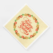 Serviette En Papier Bon thanksgiving Red Gold Wreath Diner (Coin)