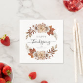 Serviette En Papier Bon thanksgiving Rustic Fall Leaves (En situation)