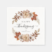 Serviette En Papier Bon thanksgiving Rustic Fall Leaves (Devant)