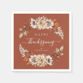 Serviette En Papier Bon thanksgiving Rustic Fall Leaves (Devant)