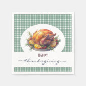Serviette En Papier Bon thanksgiving rustique (Devant)