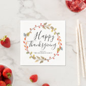 Serviette En Papier Bon thanksgiving rustique Automne Feuilles de auto (En situation)