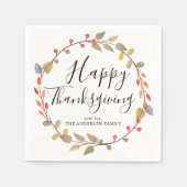 Serviette En Papier Bon thanksgiving rustique Automne Feuilles de auto (Devant)