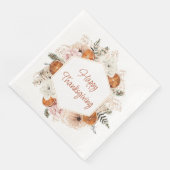 Serviette En Papier Bon thanksgiving Rustique D'Agrumes Et De Pins (Coin)