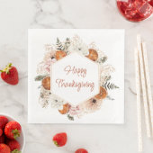 Serviette En Papier Bon thanksgiving Rustique D'Agrumes Et De Pins (En situation)