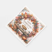 Serviette En Papier Bon thanksgiving rustique de pique-nique d'automne (Coin)