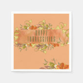Serviette En Papier Bon thanksgiving Rustique Feuilles d'automne (Devant)