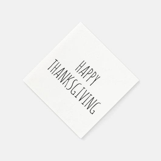 Serviette En Papier Bon thanksgiving simple écriture typographie (Coin)