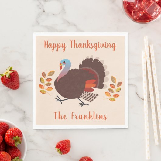Serviette En Papier Bon thanksgiving turc (En situation)