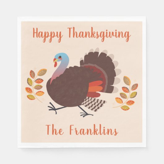 Serviette En Papier Bon thanksgiving turc (Devant)