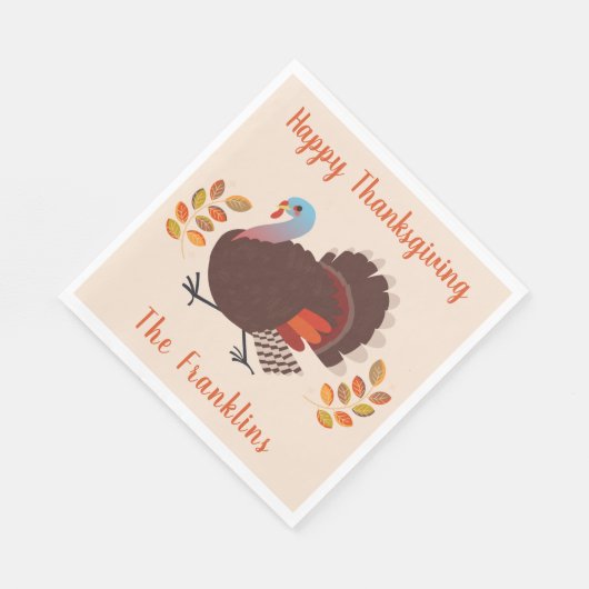 Serviette En Papier Bon thanksgiving turc (Coin)