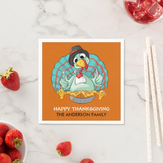 Serviette En Papier Bon thanksgiving Turquie (En situation)