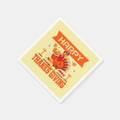 Serviette En Papier Bon thanksgiving Turquie avec tarte petite (Coin)