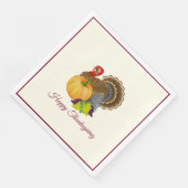 Serviette En Papier Bon thanksgiving Turquie Parti des raisins Citroui (Coin)