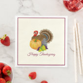 Serviette En Papier Bon thanksgiving Turquie Parti des raisins Citroui (En situation)
