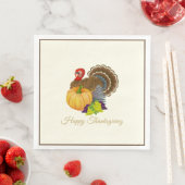 Serviette En Papier Bon thanksgiving Turquie Parti des raisins Citroui (En situation)