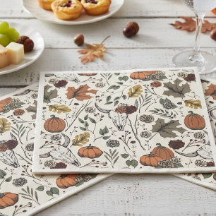 Serviette En Papier Bon thanksgiving Vache Crâne automne récolte
