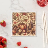 Serviette En Papier Bon thanksgiving vintage/classique (En situation)