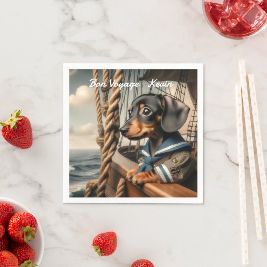 SERVIETTE EN PAPIER BON VOYAGE (En situation)