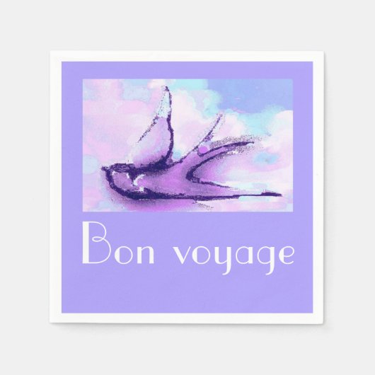Serviette En Papier Bon voyage - Aiguille (Devant)