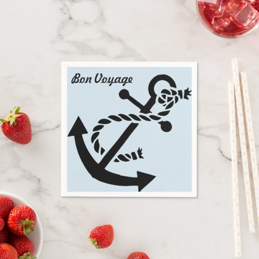 Serviette En Papier Bon Voyage Napkins (En situation)