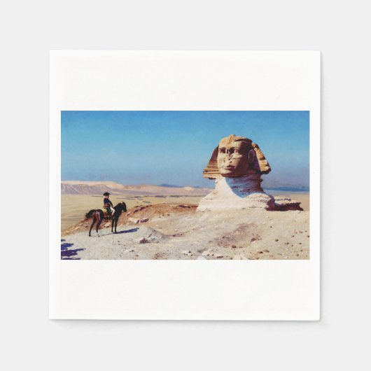 Serviette En Papier Bonaparte Before the Sphinx by Jean-Leon Gerome (Devant)