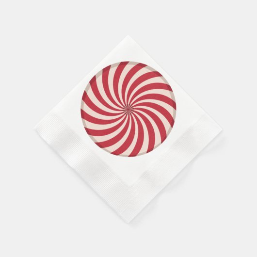 Serviette En Papier Bonbon à la menthe poivrée (Coin)
