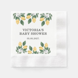 Serviette En Papier Bonbon au Baby shower de citron