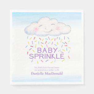 Serviette En Papier Bonbons à nuages bébé saupoudrer d'aquarelle color