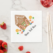 Serviette En Papier Bonbons congelés Maison en pain d'épices Multicolo (En situation)