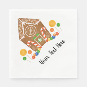 Serviette En Papier Bonbons congelés Maison en pain d'épices Multicolo