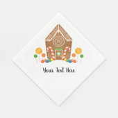 Serviette En Papier Bonbons congelés Maison en pain d'épices Multicolo (Coin)