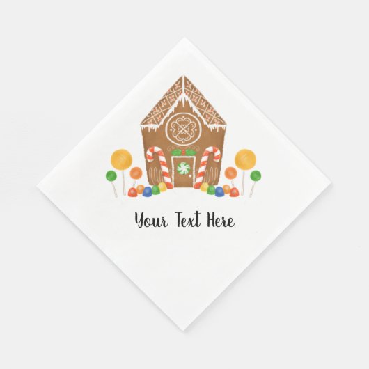 Serviette En Papier Bonbons congelés Maison en pain d'épices Multicolo (Coin)