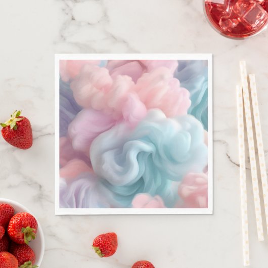 Serviette En Papier Bonbons de coton Abstrait (En situation)