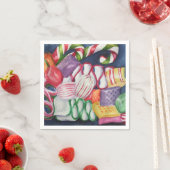 Serviette En Papier Bonbons de Noël mixtes (En situation)