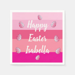 Serviette En Papier Bonbons De Pâques Couleurs Et Oeufs