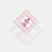 Serviette En Papier Bonbons mignon saupoudrés et grenouille rose Anniv (Coin)