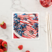 Serviette En Papier Bonbons patriotiques (En situation)
