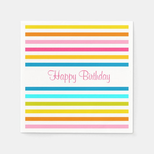 Serviette En Papier bonbons rayures été printemps style chic (Devant)