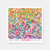 Serviette En Papier Bonbons Thème Partie Napkin Sprinkles Sweet 16 (Devant)