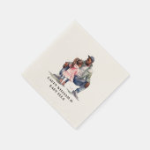 Serviette En Papier Bond père noir et fille (Coin)