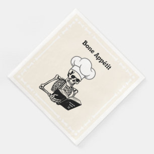 Serviette En Papier Bone Appétit Halloween Squelette Dîner Naples
