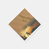 Serviette En Papier Bonfire Birthday Party Napkins With Text (Coin)