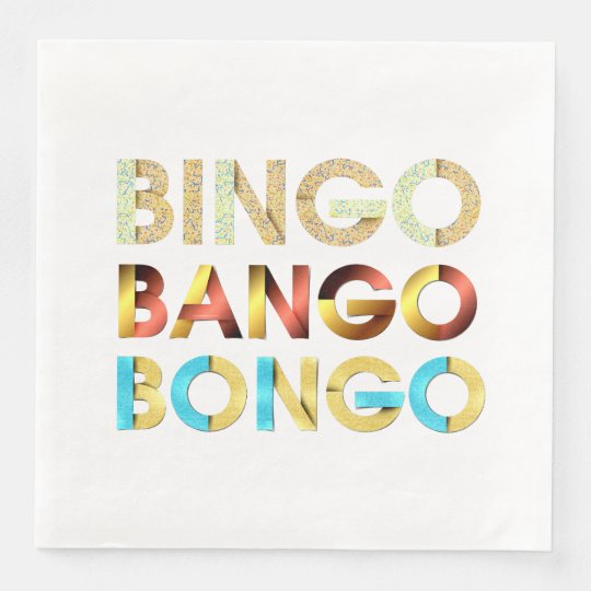Serviette En Papier Bongo de Bango de bingo-test de PIÈCE EN T