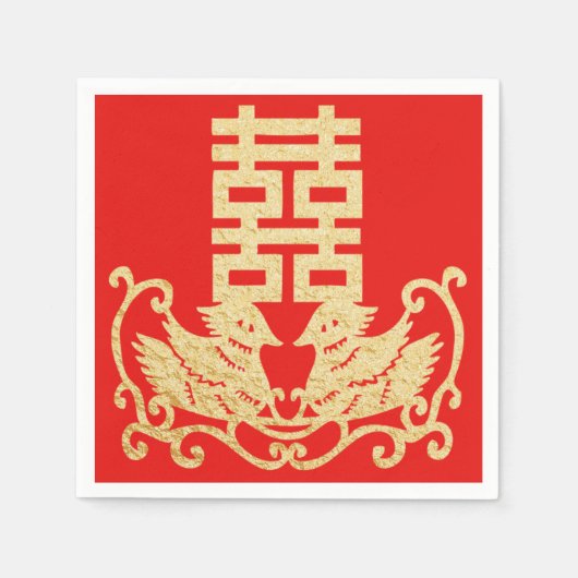 Serviette En Papier Bonheur double (Devant)