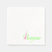 Serviette En Papier Bonjour (Devant)