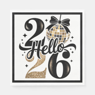 Serviette En Papier Bonjour 2026 Nouvel An