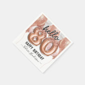 Serviette En Papier Bonjour 80 Parties scintillant roses Balloons d'an (Coin)